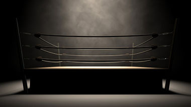 Boxing Ring with spotlight