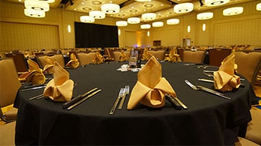 banquet area close up