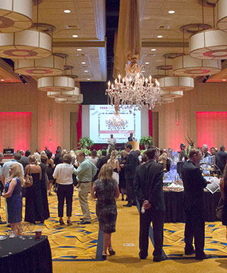 event center room with people