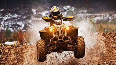Man riding an ATV