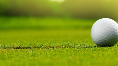 golf ball at hole