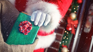 santa and gift